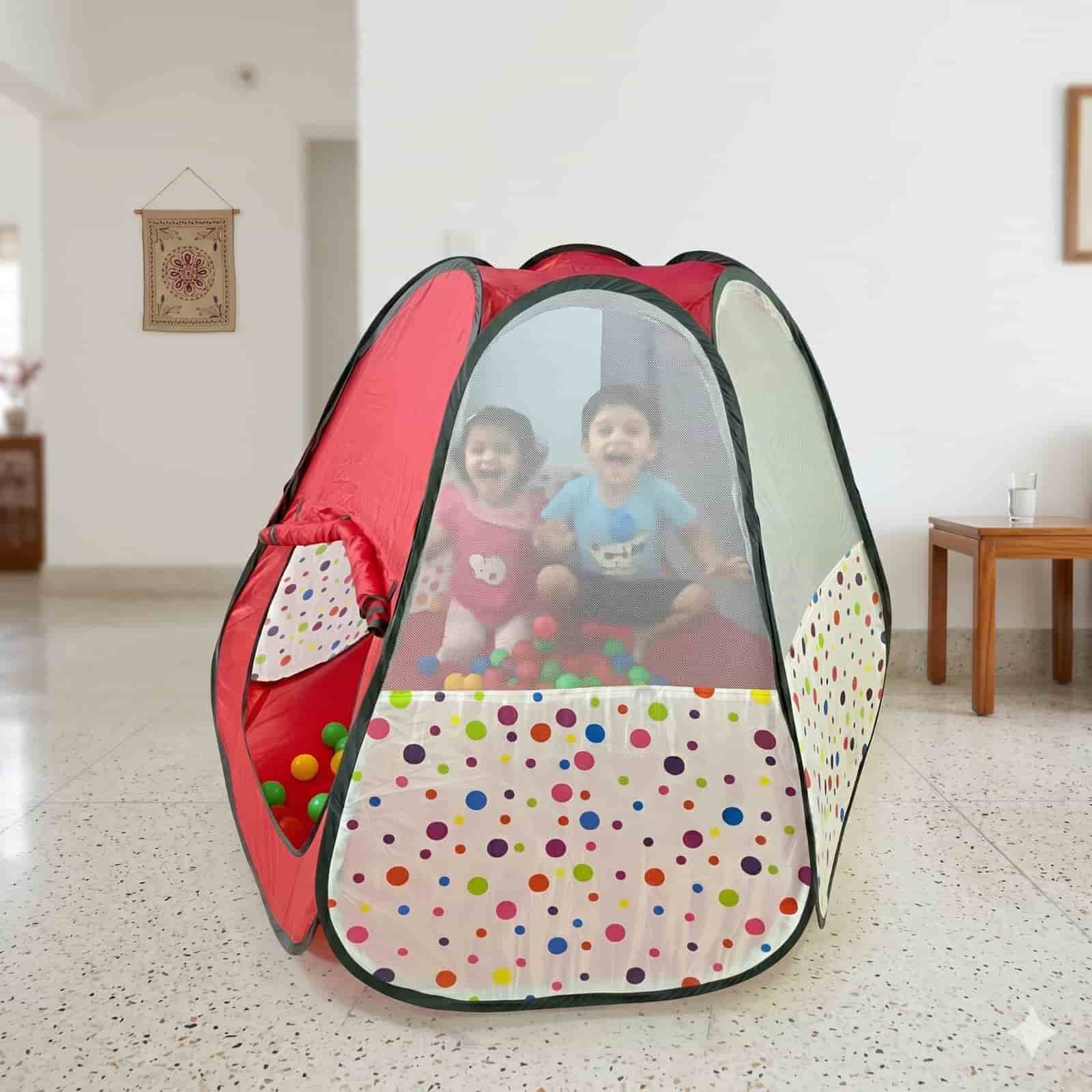 WhatsApp Image 2026-06-07 at 6.09.47 PM Ball Print Large size Tent House with 100 Balls - Image 1